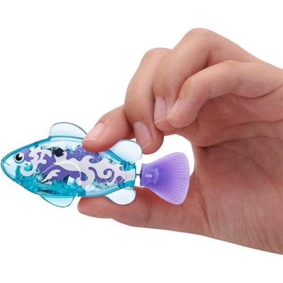 Robo Alive Robo Fish Robotic Swimming Fish (Teal + Orange) - Picture 2 of 7